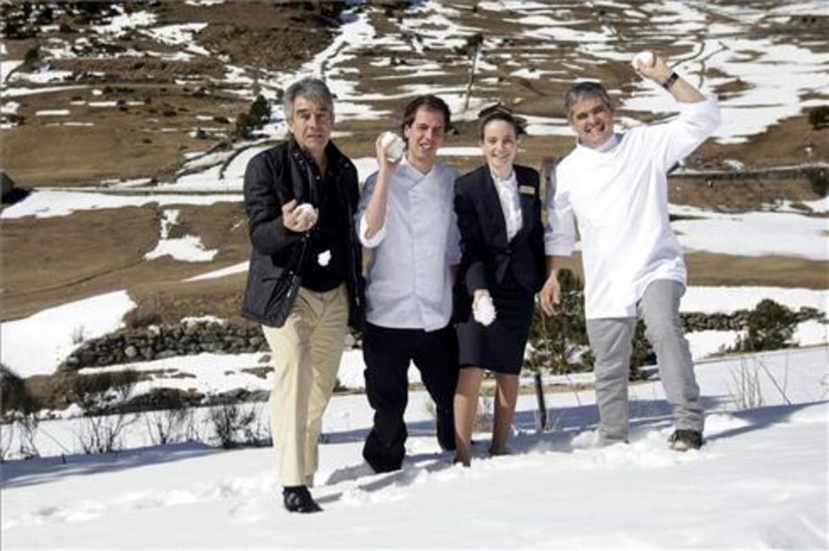 Josep Calbó, Maties Coll, Virginia González y Nandu Jubany, en Andorra. Foto: Àlex Lara Josep Calbó, Maties Coll, Virginia González y Nandu Jubany, en Andorra. Foto: Àlex Lara