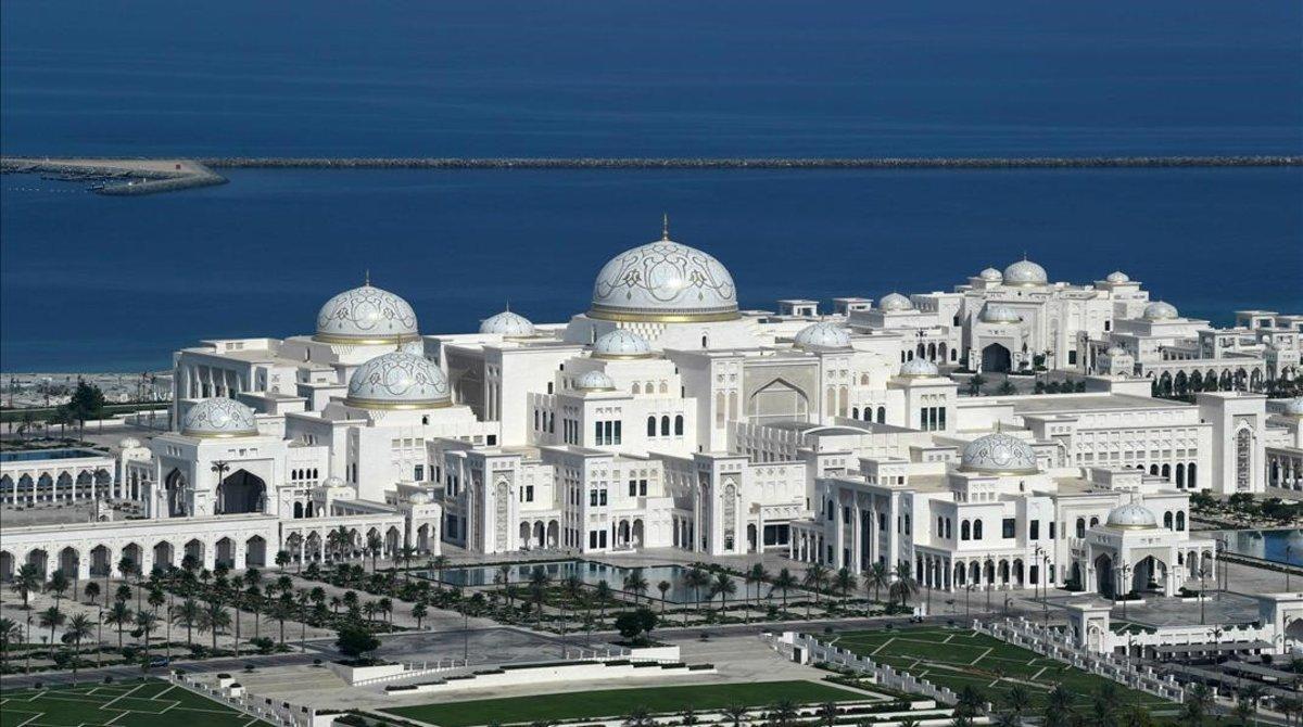 Vista del palacio presidencial de Abu Dhabi. 