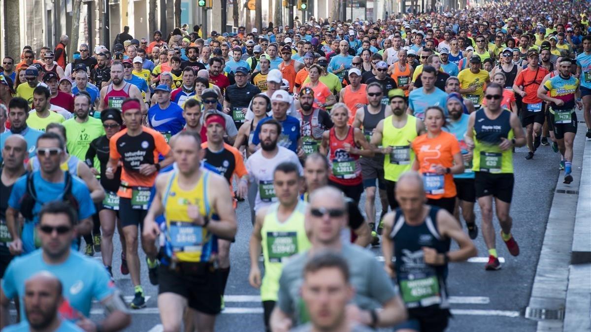 Una imagen del maratón de 2019, la del año anterior a la pandemia.