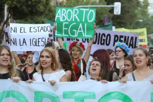 Manifestación con motivo del Día Internacional por la Despenalización del Aborto.