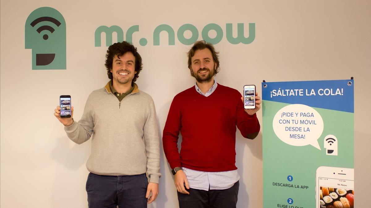 De izquierda a derecha  Alejandro Fresneda y Pablo Mas-Bagá, socios fundadores de Mr Noow.