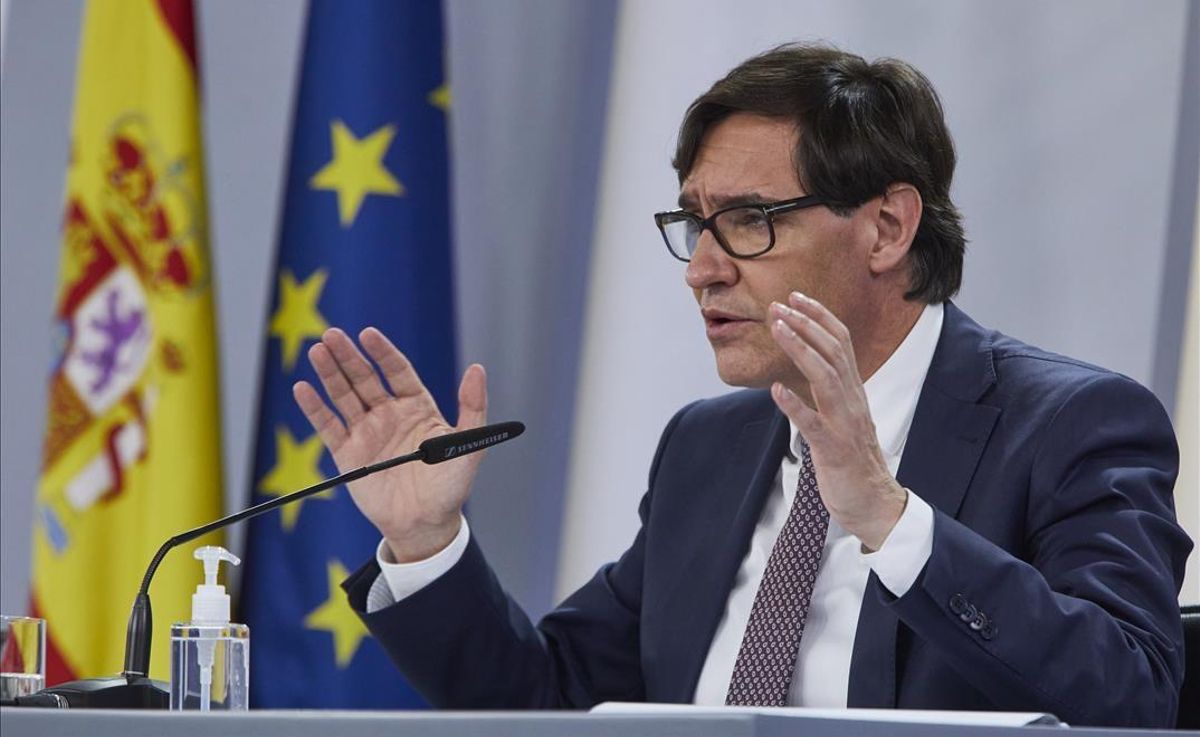 16 12 2020 El ministro de Sanidad Salvador Illa ofrece una rueda de prensa tras el Consejo Interterritorial del Sistema Nacional de Salud en Madrid (Espana) a 16 de diciembre de 2020 SALUD EUROPA PRESS J Hellin POOL - Europa Press 16 12 2020 El ministro de Sanidad Salvador Illa ofrece una rueda de prensa tras el Consejo Interterritorial del Sistema Nacional de Salud en Madrid (Espana) a 16 de diciembre de 2020 SALUD EUROPA PRESS J Hellin POOL - Europa Press