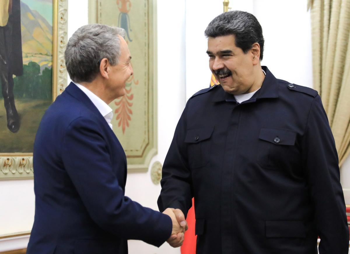 Zapatero visita Nicolás Maduro a Caracas