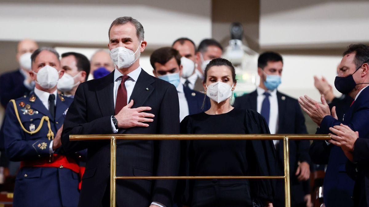 Los Reyes durante el acto por las víctimas del terrorismo. Los Reyes durante el acto por las víctimas del terrorismo.