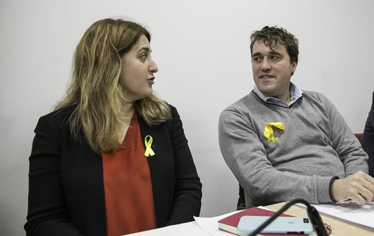 Marta Pascal y David Bonvehí, cuando compartían siglas en el 2018. Marta Pascal y David Bonvehí, cuando compartían siglas en el 2018.