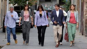 BARCELONA 29/09/2022 Política. La ejecutiva del partido Junts x Cat encabezados por Laura Borràs se reúnen en la sede del partido para tratar la crisis del Govern FOTO de FERRAN NADEU