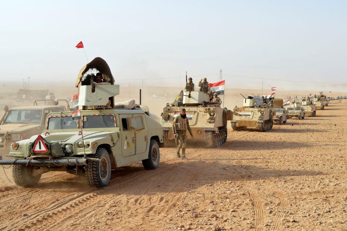 Las tropas de Irak después de liberar la ciudad de Rawa del Estado Islámico (EI). 17 de noviembre de 2017. Las tropas de Irak después de liberar la ciudad de Rawa del Estado Islámico (EI). 17 de noviembre de 2017.