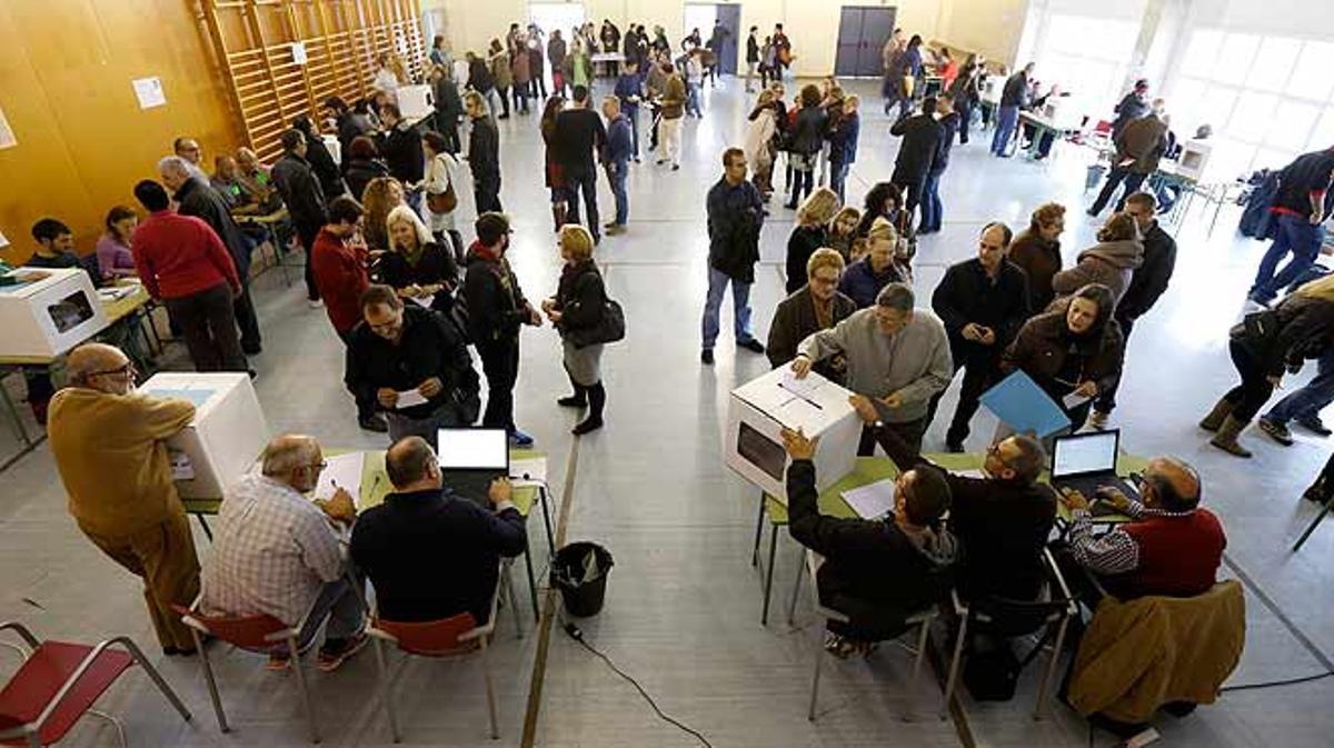 Uno de los centros de votación del 9-N del 2014.