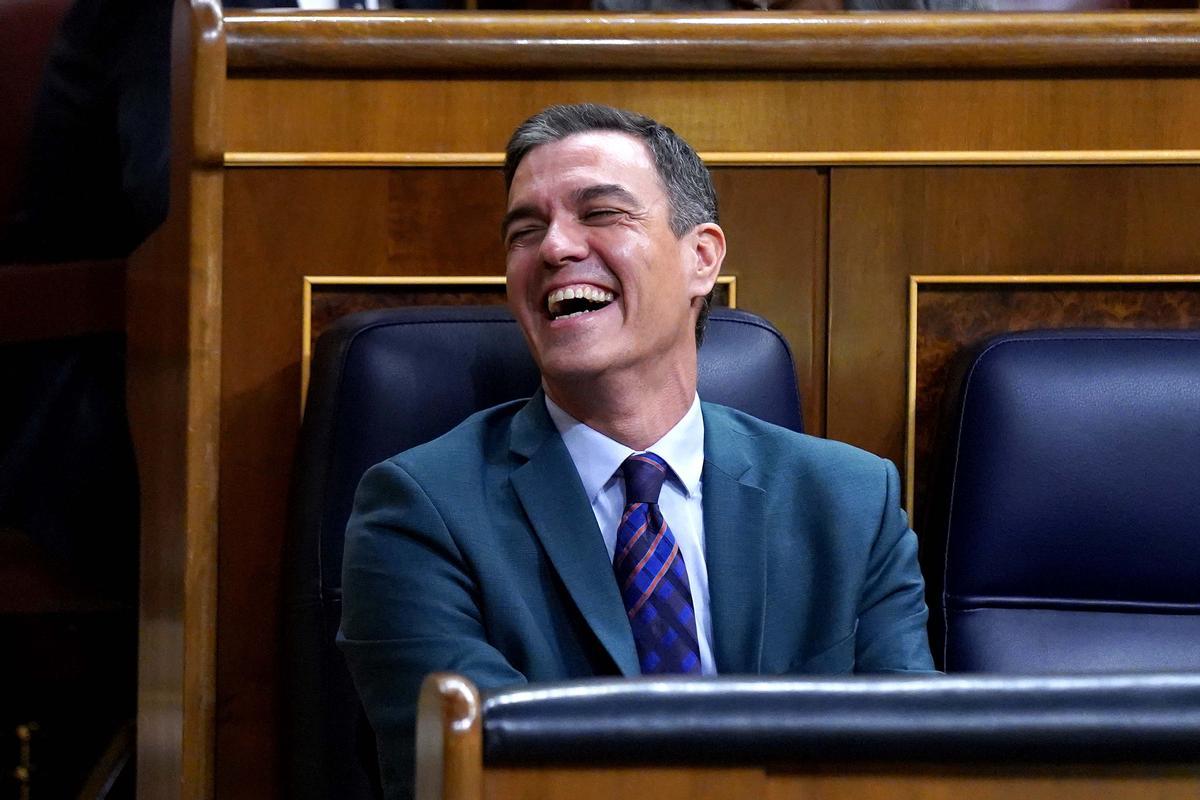  Pleno del Congreso sobre los Presupuestos Generales de 2023. En la imagen Pedro Sánchez tras la aprobación de los Presupuestos Generales 2023.