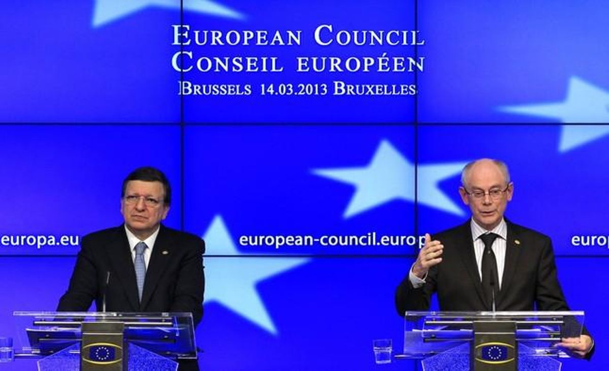 El presidente de la Comisión Europea, Jose Manuel Barroso, y del Consejo Europeo, Herman Van Rompuy. El presidente de la Comisión Europea, Jose Manuel Barroso, y del Consejo Europeo, Herman Van Rompuy.