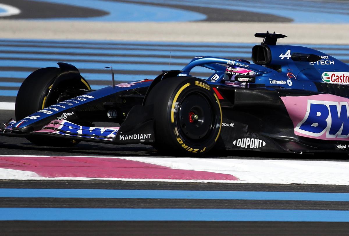 Fernando Alonso, este viernes en el Gran Premio de Francia. EFE/EPA/SEBASTIEN NOGIER