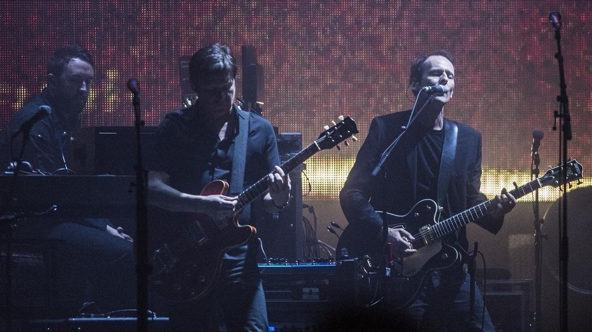 Massive Attack, durante el concierto de este sábado en el Sant Jordi Club.