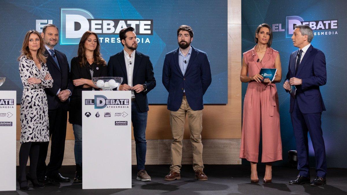 Imagen del sorteo de ’El debate’ de Atresmedia.