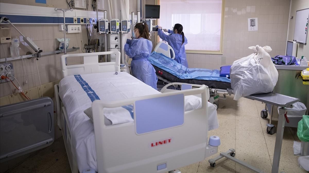 Una de las unidades de pacientes semicríticos de Vall d’Hebron. Una de las unidades de pacientes semicríticos de Vall d’Hebron.