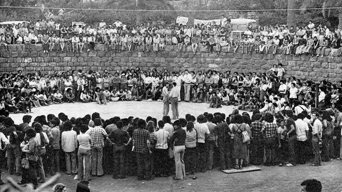 Jornadas Libertarias de Barcelona, en 1977.