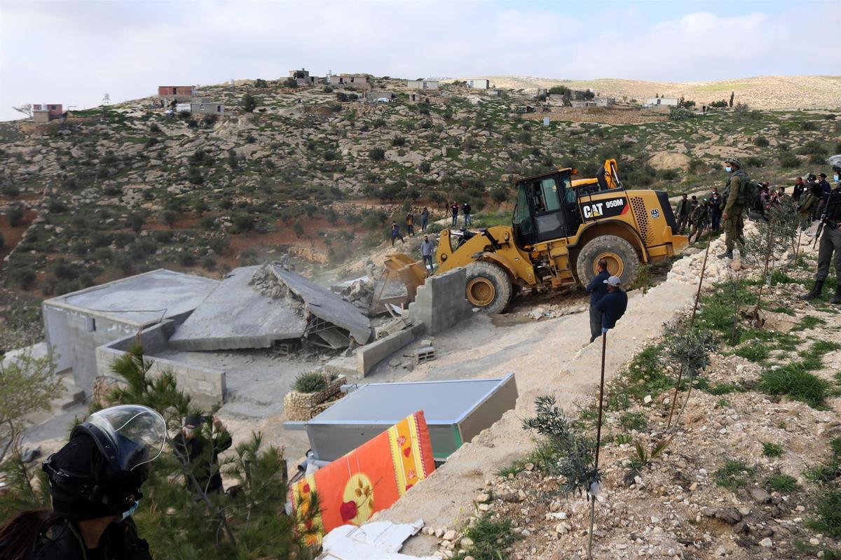 Demolición de una vivienda palestina en Cisjordania. Demolición de una vivienda palestina en Cisjordania.