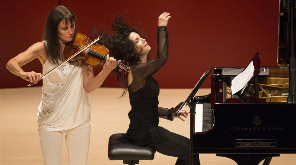 Viktoria Mullova y Katia Labèque en el festival de Torroella de Montgrí. Viktoria Mullova y Katia Labèque en el festival de Torroella de Montgrí.