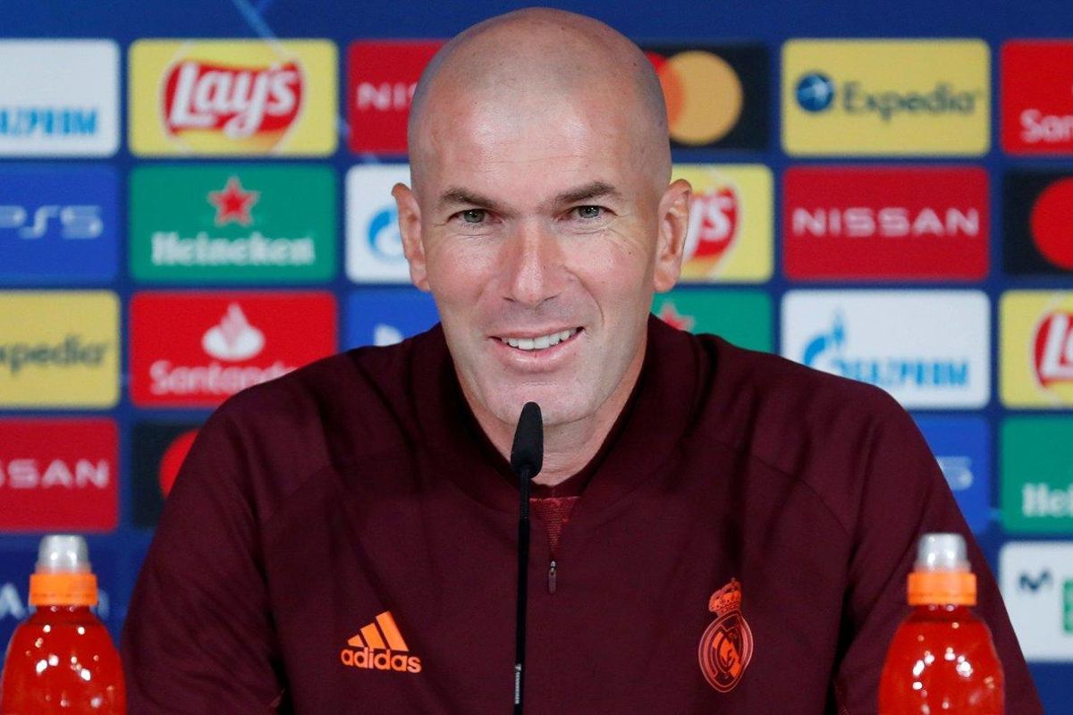 Zinedine Zidane, entrenador del Real Madrid, antes de recibir al Inter. Zinedine Zidane, entrenador del Real Madrid, antes de recibir al Inter.