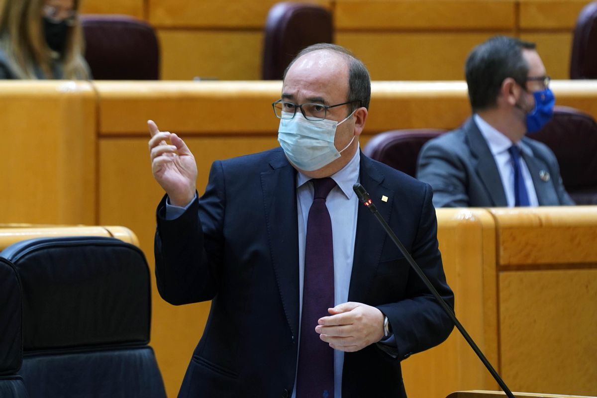 Sesión de Control al Gobierno en el Senado, en la imagen el ministro Miquel Iceta. Sesión de Control al Gobierno en el Senado, en la imagen el ministro Miquel Iceta.