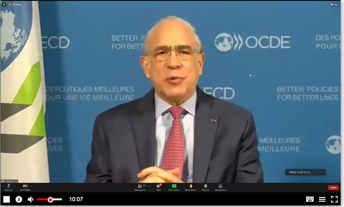 El director general de la OCDE, Angel Gurría, durante su intervención en el foro sobre fiscalidad internacional. El director general de la OCDE, Angel Gurría, durante su intervención en el foro sobre fiscalidad internacional.
