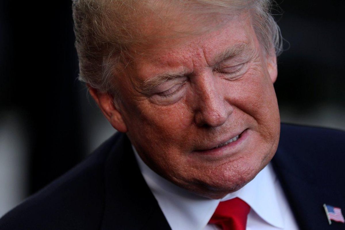 U S President Donald Trump ponders a reporter s question as he returns from Florida on the South Lawn of the White House in Washington U S October 8 2018 REUTERS Jonathan Ernst U S President Donald Trump ponders a reporter s question as he returns from Florida on the South Lawn of the White House in Washington U S October 8 2018 REUTERS Jonathan Ernst