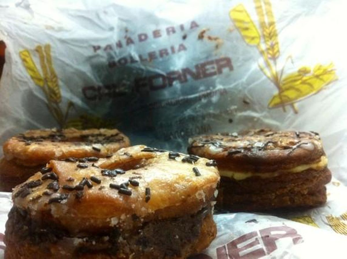 Imagen de un ’cronut’ de Cal Forner, en Barcelona. Imagen de un ’cronut’ de Cal Forner, en Barcelona.