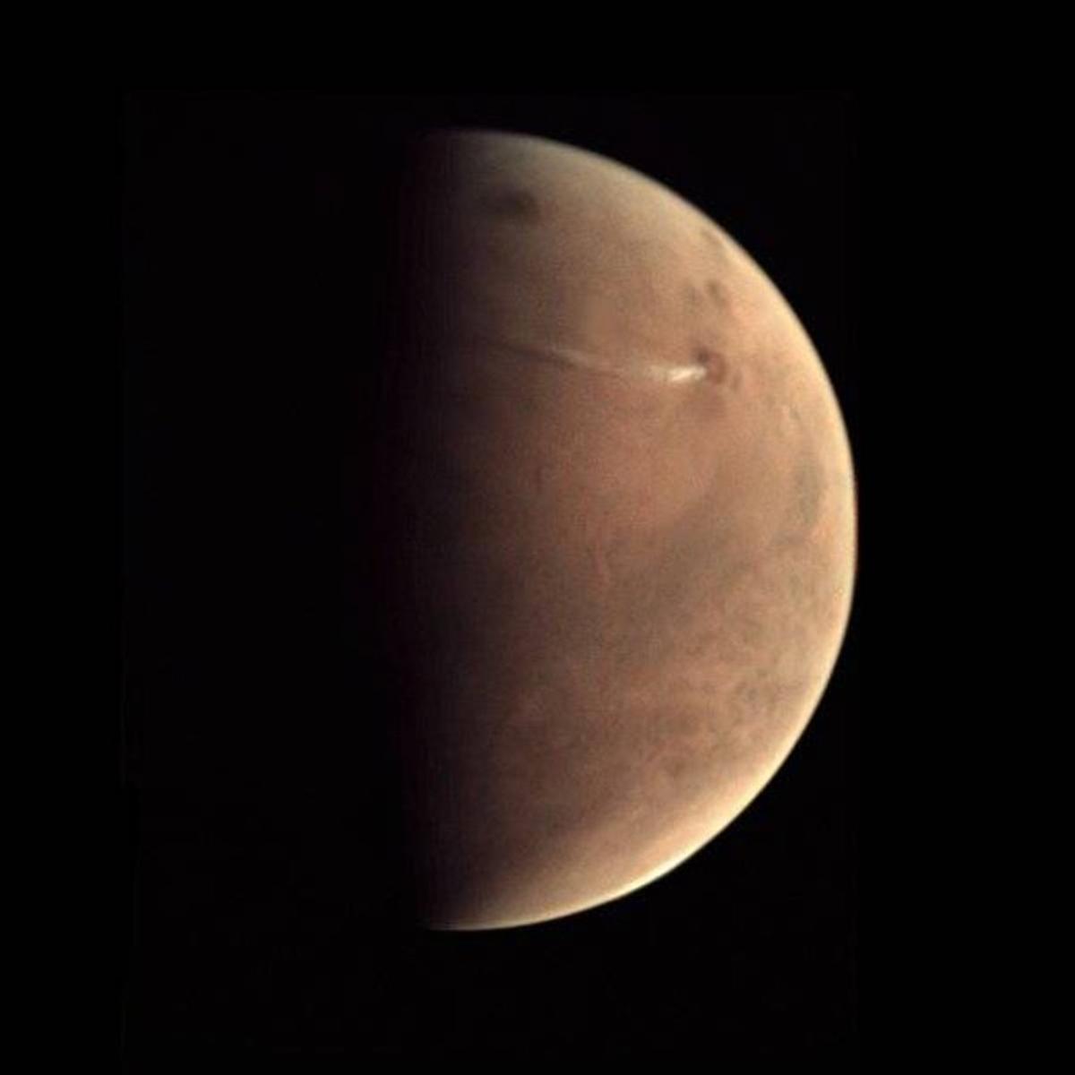 Fotografía de Marte tomada por el orbitador Mars Express de la ESA.