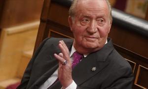 Juan Carlos I en el acto de conmemoración del Día de la Constitución, en 2018.