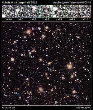 Imagen de nuevas galaxias descubiertas por el ’Hubble’.