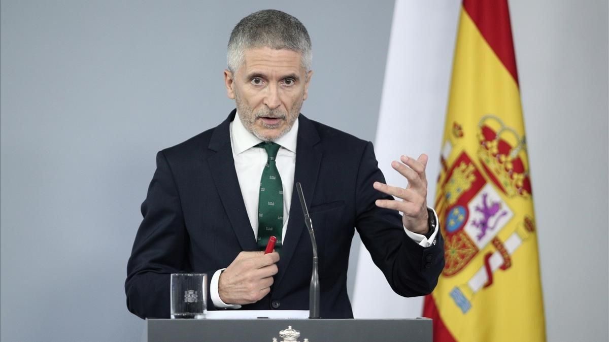 El ministro del Interior, Fernando Grande-Marlaska, este martes El ministro del Interior, Fernando Grande-Marlaska, este martes