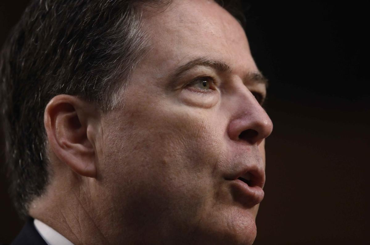 Former FBI Director James Comey testifies before a Senate Intelligence Committee hearing on Russian Federation Efforts to Interfere in the 2016 U.S. Elections on Capitol Hill in Washington, U.S. June 8, 2017. REUTERS/Aaron P. Bernstein Former FBI Director James Comey testifies before a Senate Intelligence Committee hearing on Russian Federation Efforts to Interfere in the 2016 U.S. Elections on Capitol Hill in Washington, U.S. June 8, 2017. REUTERS/Aaron P. Bernstein