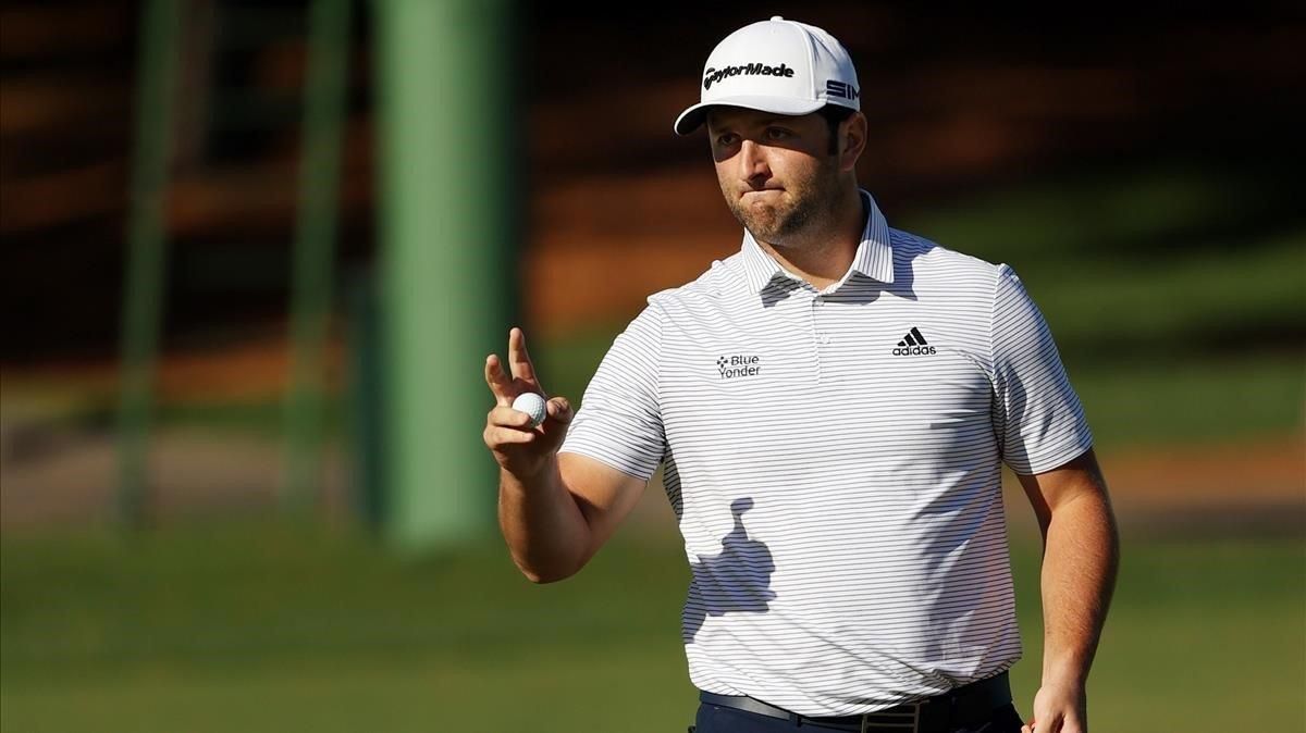 Jon Rahm, durante la segunda jornada en Augusta. Jon Rahm, durante la segunda jornada en Augusta.