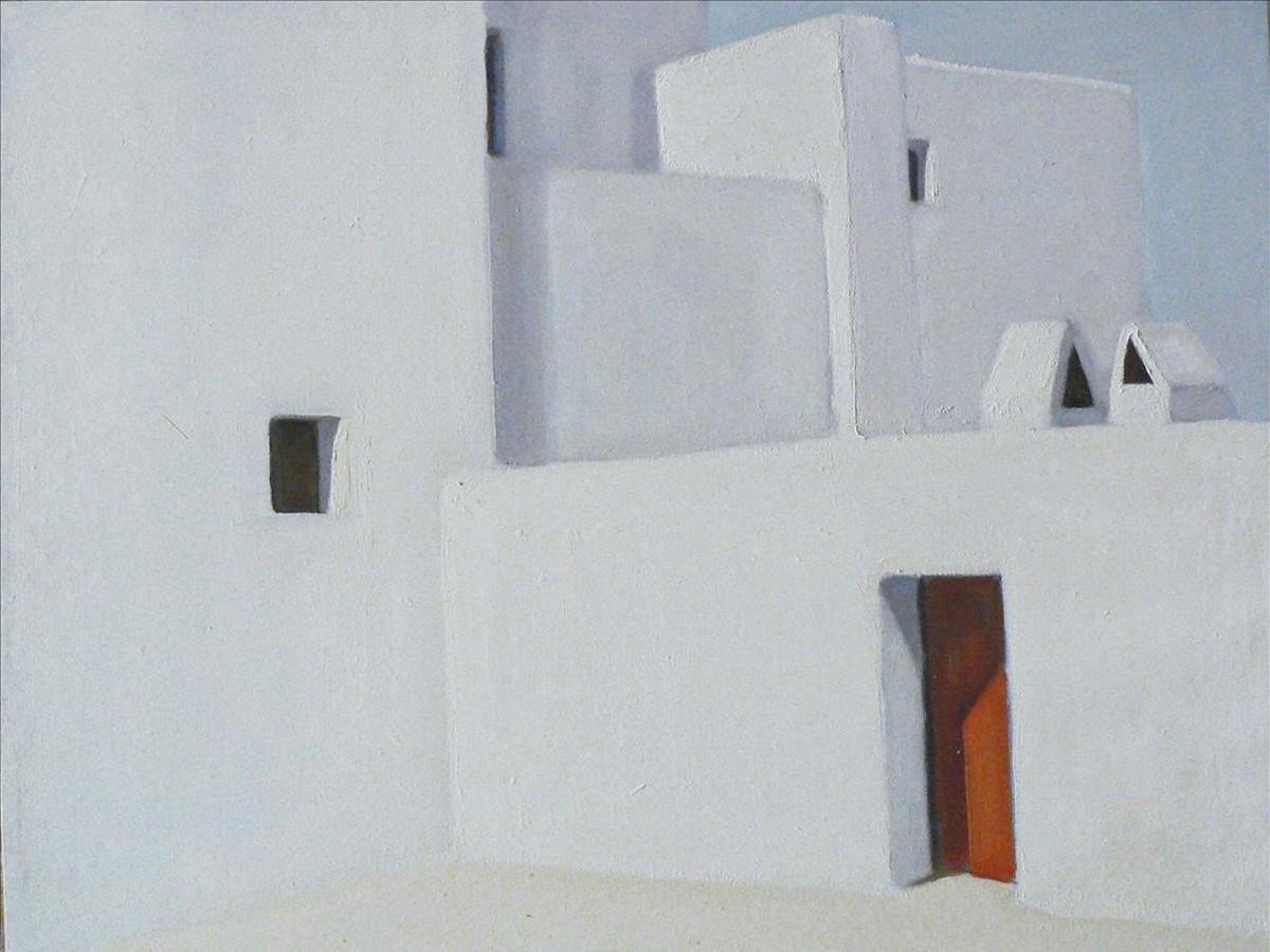 Una de las pinturas de Ferrer Guasch que forma parte de la exposición ’Ferrer Guasch, pintor dels blancs’.