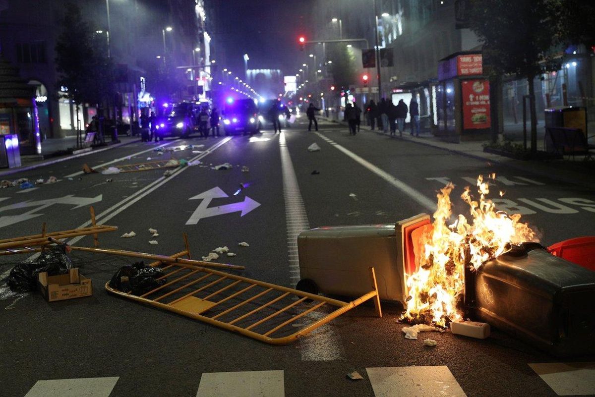 Proximidades de la Puerta del Sol, donde se han producido los altercados nocturnos. Proximidades de la Puerta del Sol, donde se han producido los altercados nocturnos.