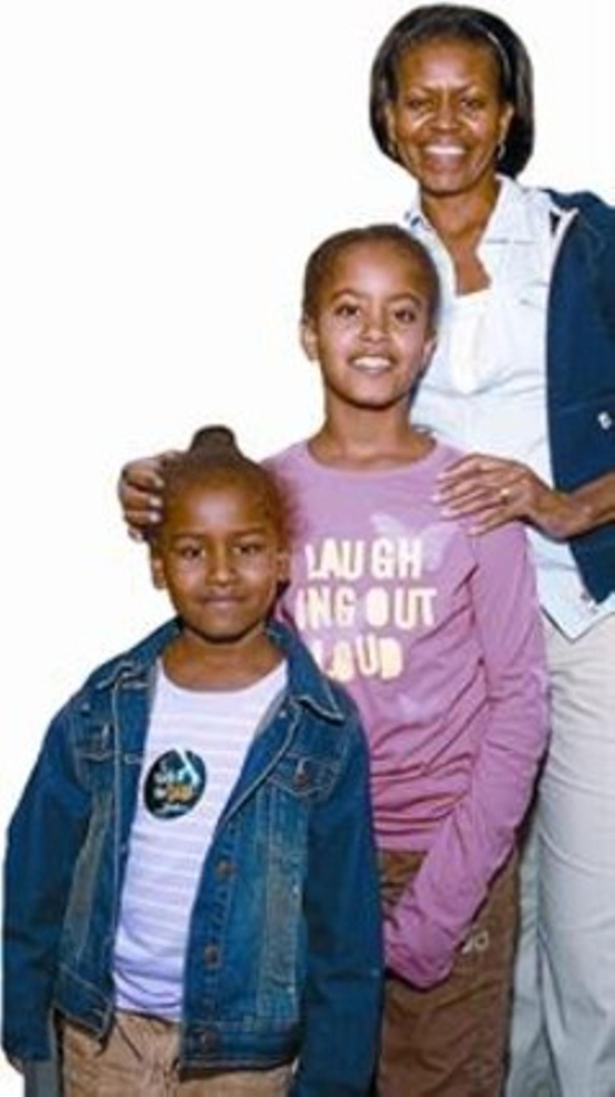 Michelle Obama y sus hijas, Malia y Sasha.