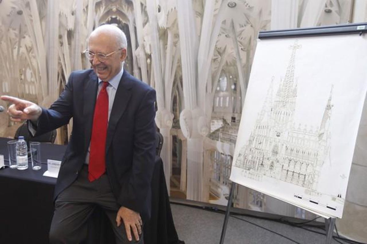 Joan Rigol, este martes, durante una visita a las obras de la Sagrada Família. Joan Rigol, este martes, durante una visita a las obras de la Sagrada Família.