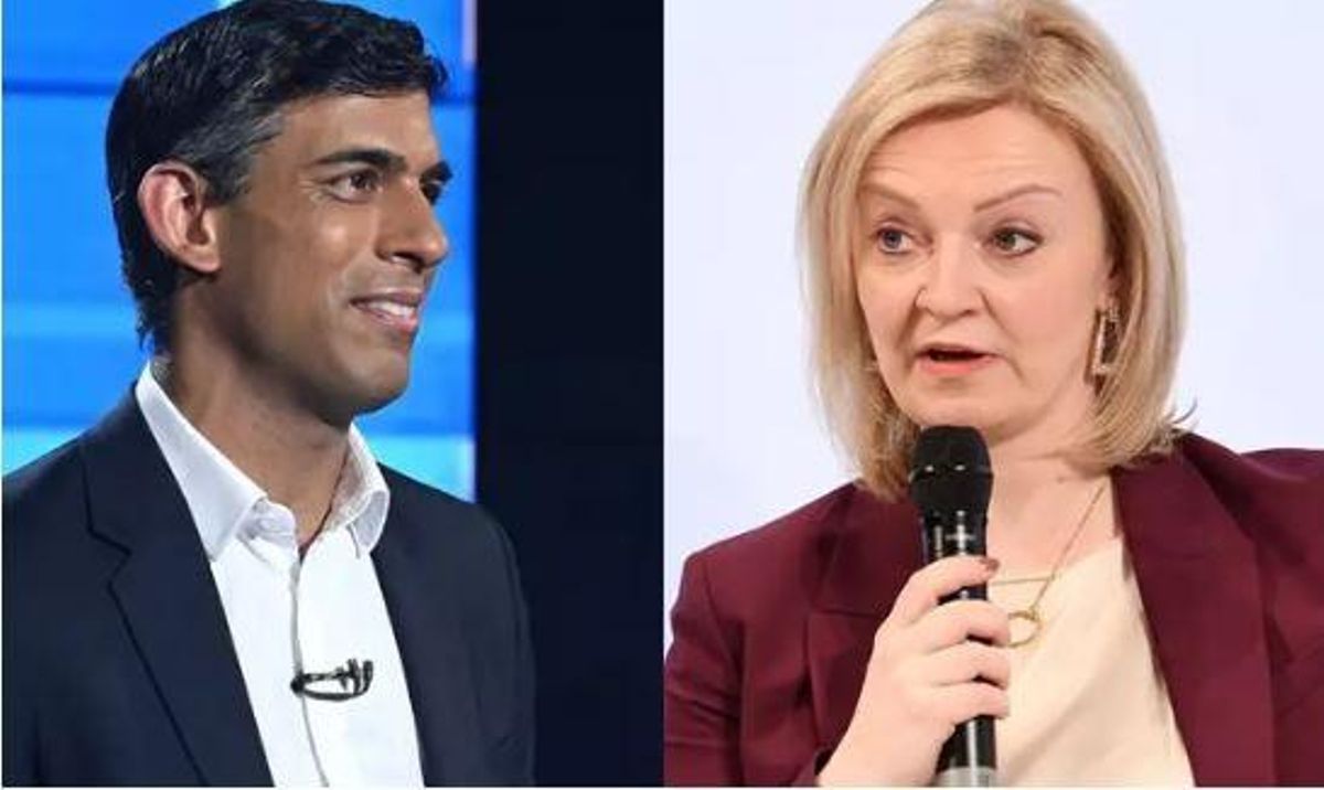 Rishi Sunak y Liz Truss. Rishi Sunak y Liz Truss.