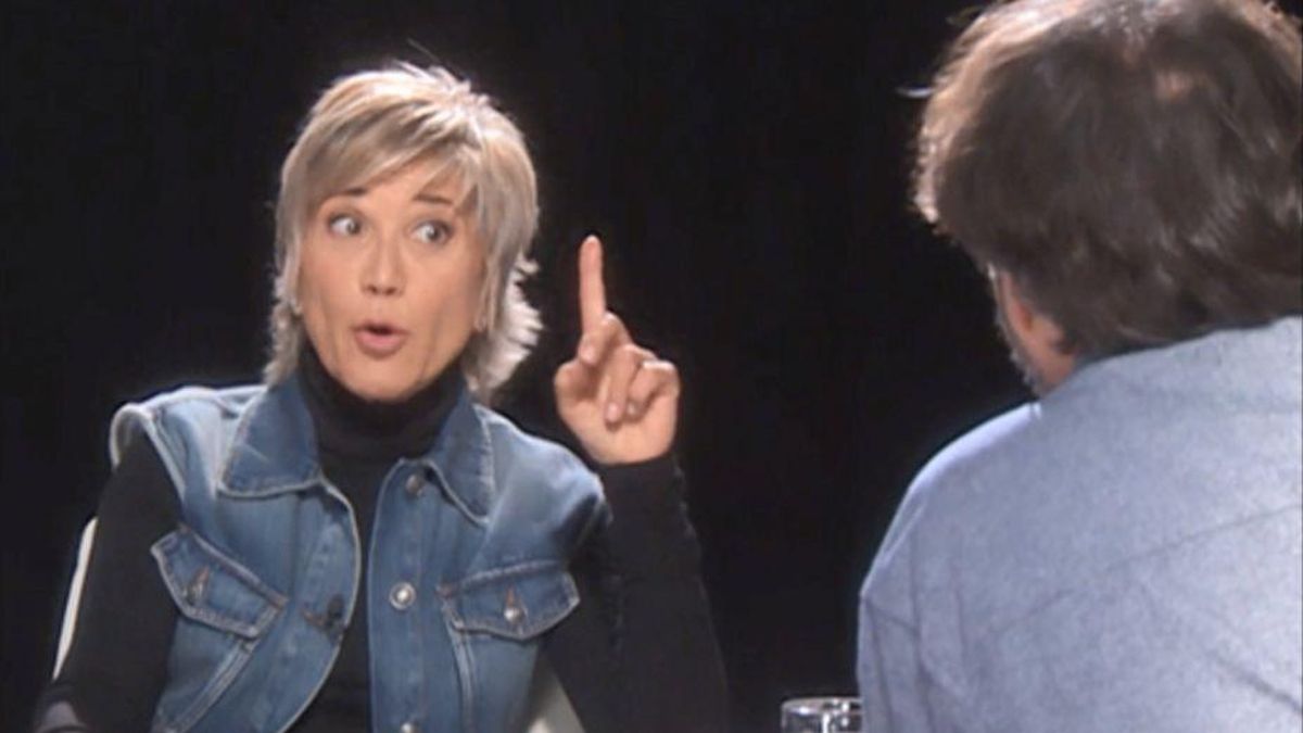 Julia Otero, con Jordi Évole (La Sexta). Julia Otero, con Jordi Évole (La Sexta).