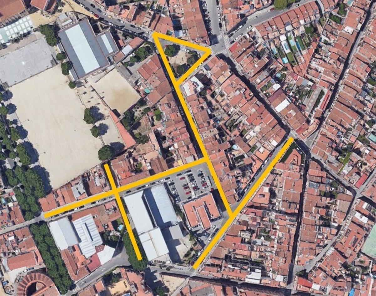 Mapa del ámbito de actuación de las obras Mapa del ámbito de actuación de las obras
