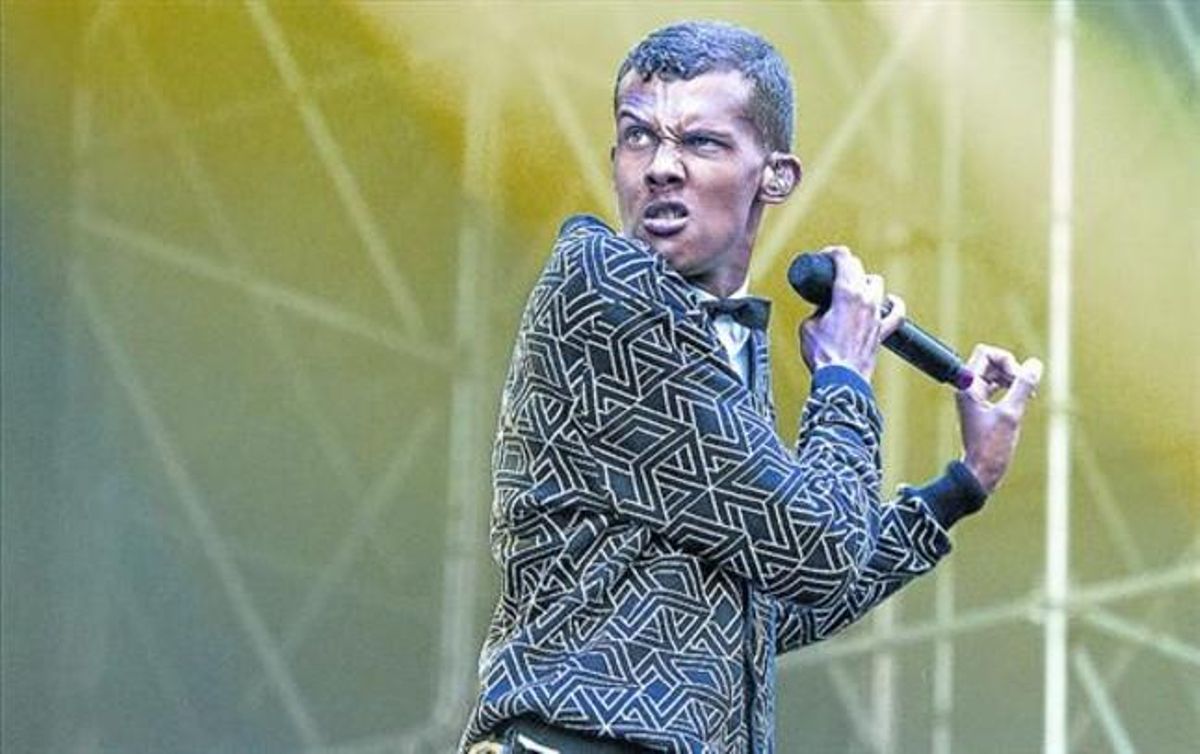 Stromae, durante su concierto del miércoles por la noche en el Parc del Fòrum. Stromae, durante su concierto del miércoles por la noche en el Parc del Fòrum.