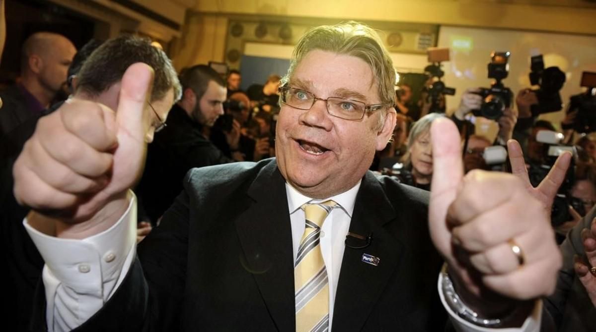 Timo Soini, líder de los Verdaderos Finlandeses, en abril del 2011. Timo Soini, líder de los Verdaderos Finlandeses, en abril del 2011.