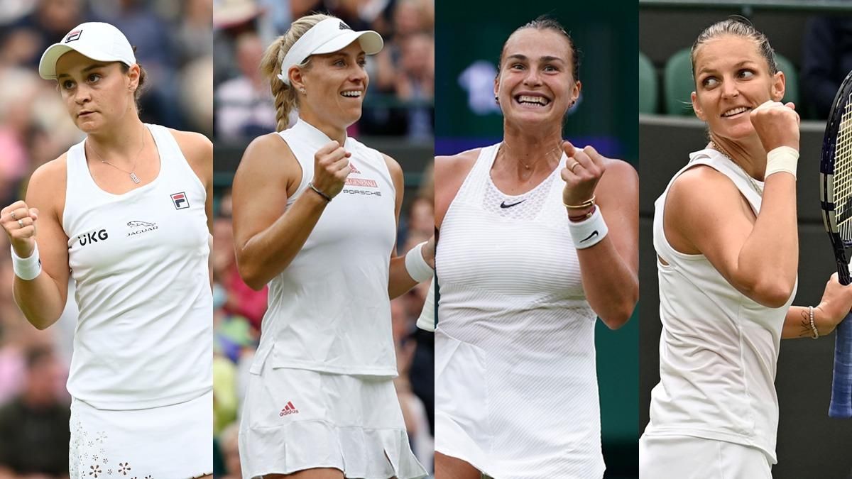 Barty, Kerber, Sabalenka y Pliskova. Barty, Kerber, Sabalenka y Pliskova.