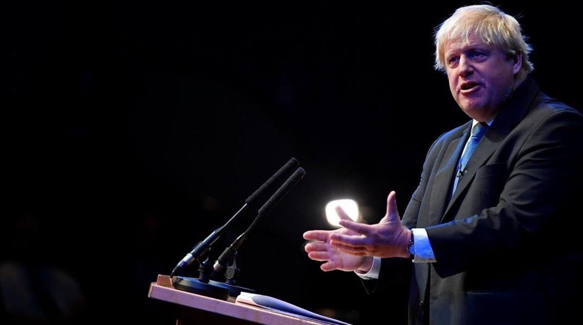 Boris Johnson se dirige a los delegados del congreso conservador británico, el Birmingham, el 2 de octubre del 2018. Boris Johnson se dirige a los delegados del congreso conservador británico, el Birmingham, el 2 de octubre del 2018.