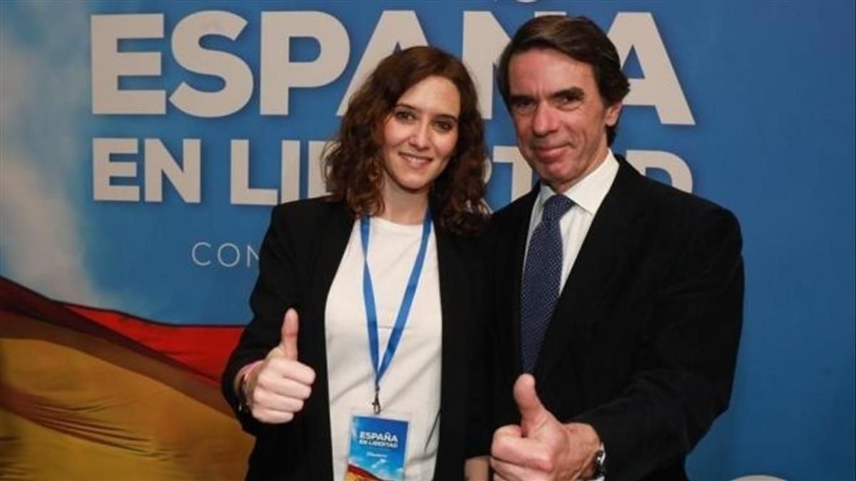 Aznar convida Ayuso a la seva Aula de Lideratge en plena desescalada Aznar convida Ayuso a la seva Aula de Lideratge en plena desescalada