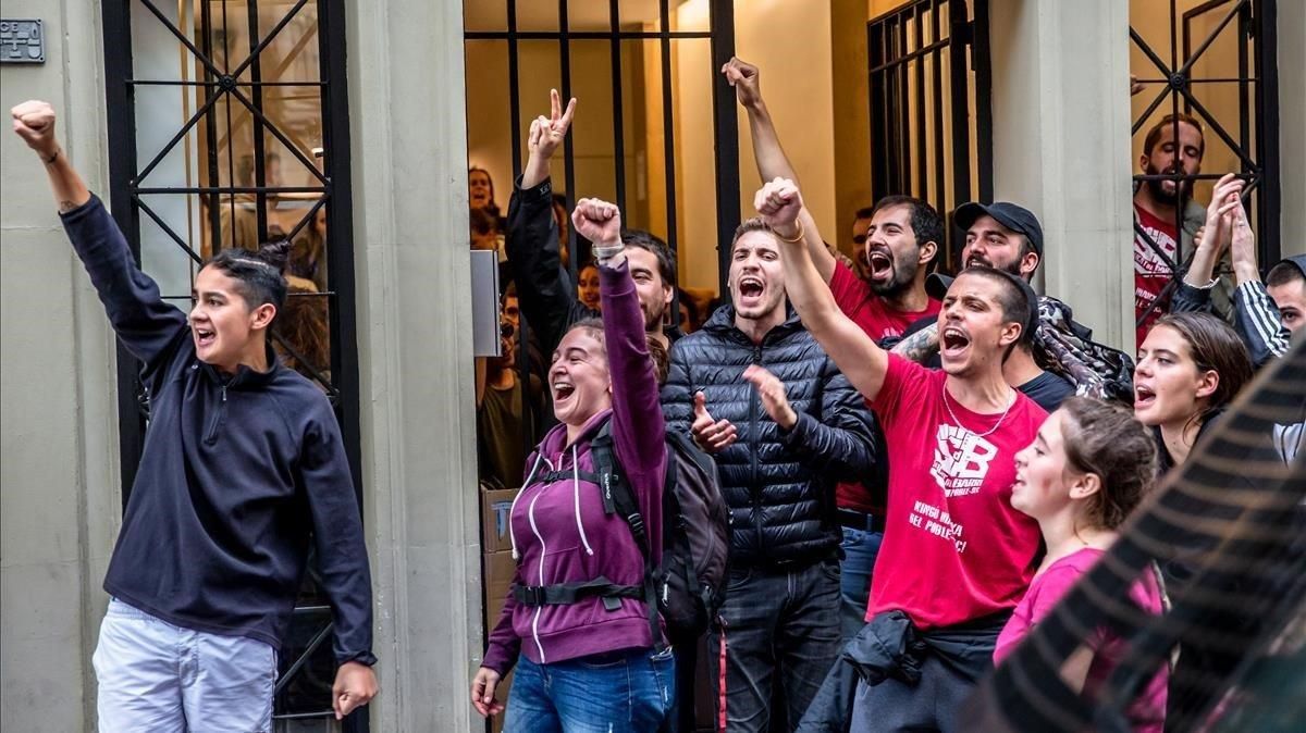 Momento del primer desahucio frustrado, el 10 de octubre. Momento del primer desahucio frustrado, el 10 de octubre.
