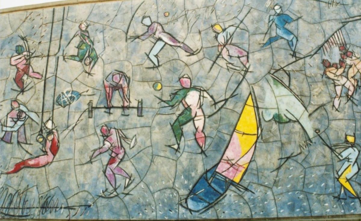 El gran mural olímpico de L'Hospitalet, olvidado durante 30 años