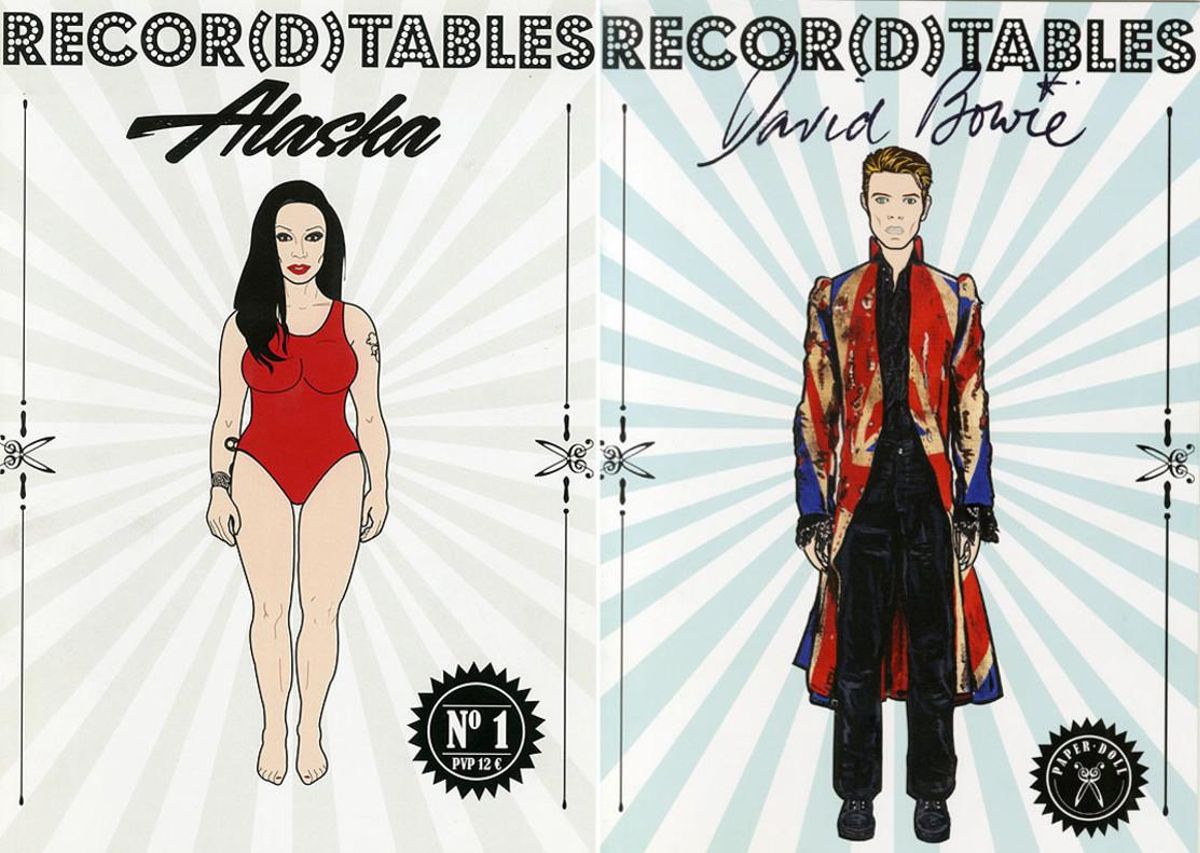 Portadas de los dos primeros números de Recor(d)tables, dedicados a Alaska y David Bowie. Portadas de los dos primeros números de Recor(d)tables, dedicados a Alaska y David Bowie.