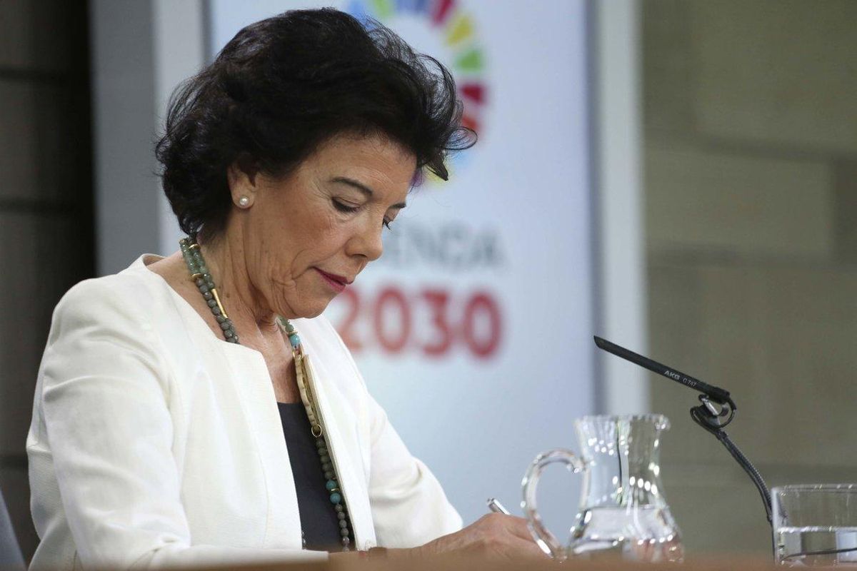 La ministra portavoz en funciones Isabel Celaa. La ministra portavoz en funciones Isabel Celaa.