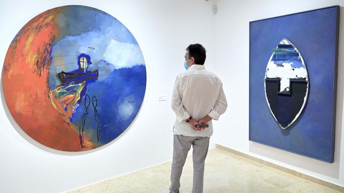 Una de las salas de la muestra sobre Guinovart, en el Espai Thyssen de Sant Feliu de Guíxols. Una de las salas de la muestra sobre Guinovart, en el Espai Thyssen de Sant Feliu de Guíxols.