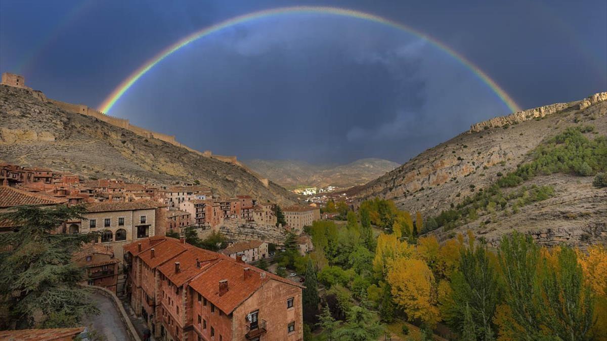 Arco iris sobre Albarracín.